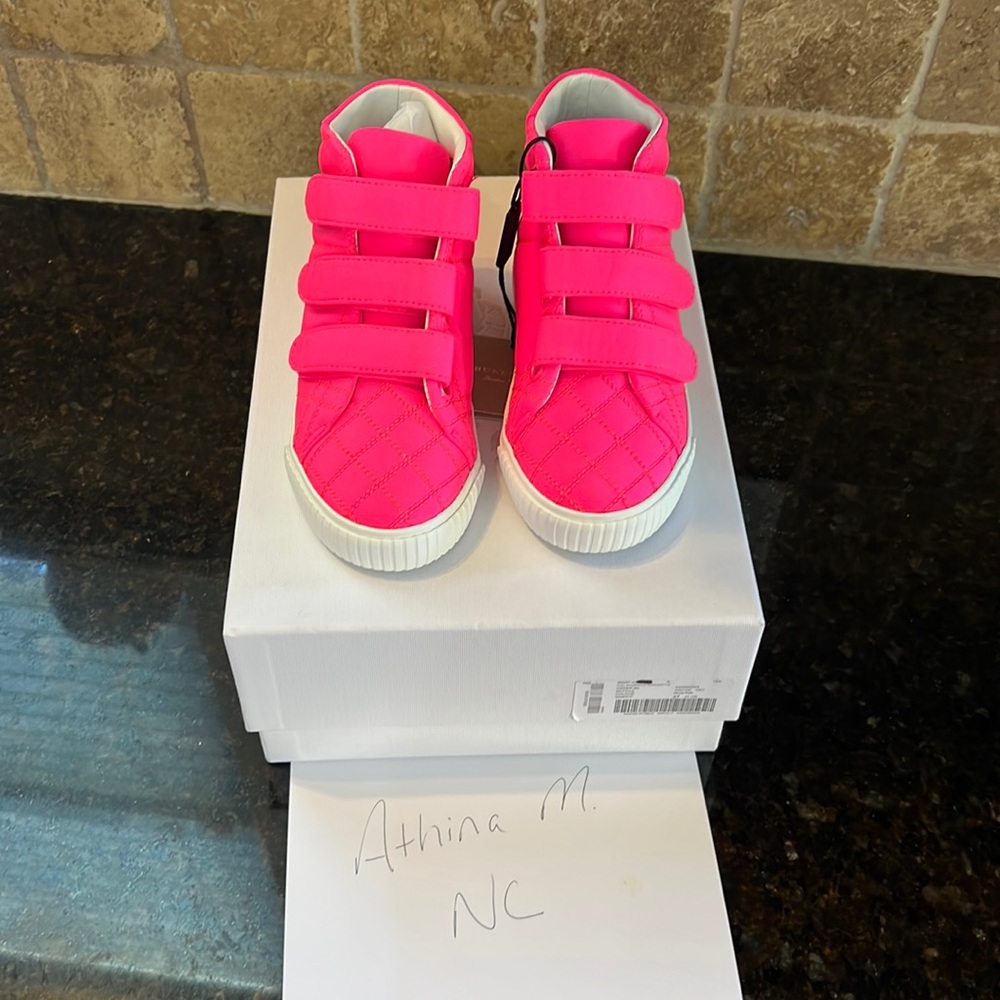 Burberry neon pink sneakers